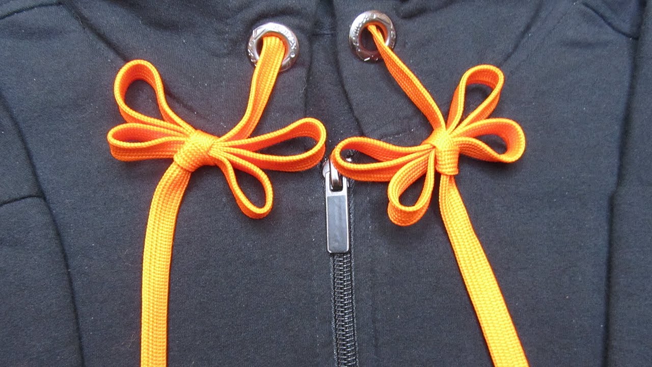 Ave Craft: How to Tie Hoodie Strings for beginners. Hoodie knots - single  strand braid tutorial. 