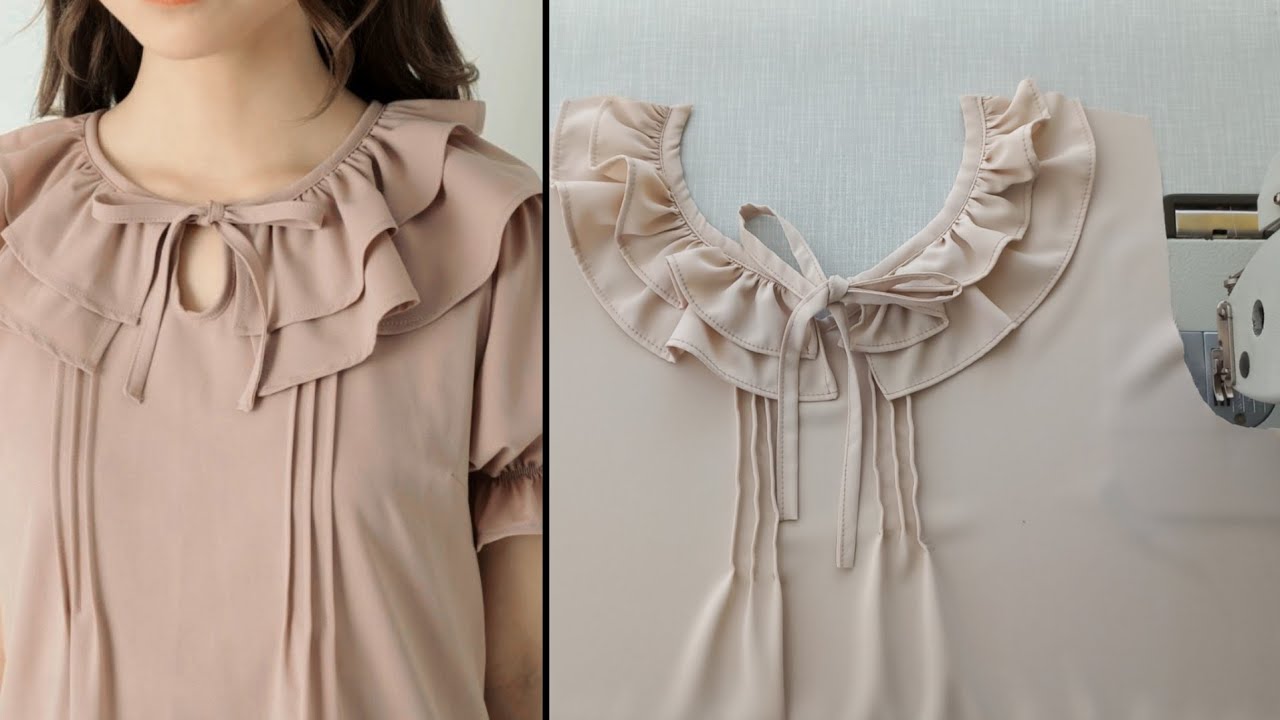❤️ Clever sewing tips and tricks 💯  Women's Ruffle Collar Sewing Technique