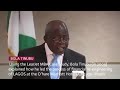  How I led the process of financial re-engineering of LAGOS - Tinubu