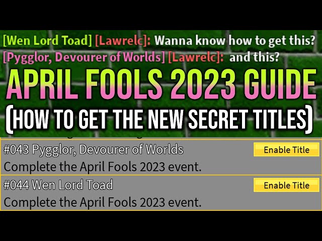 How to get the new Secret Titles in Blox Fruits (April Fools 2023