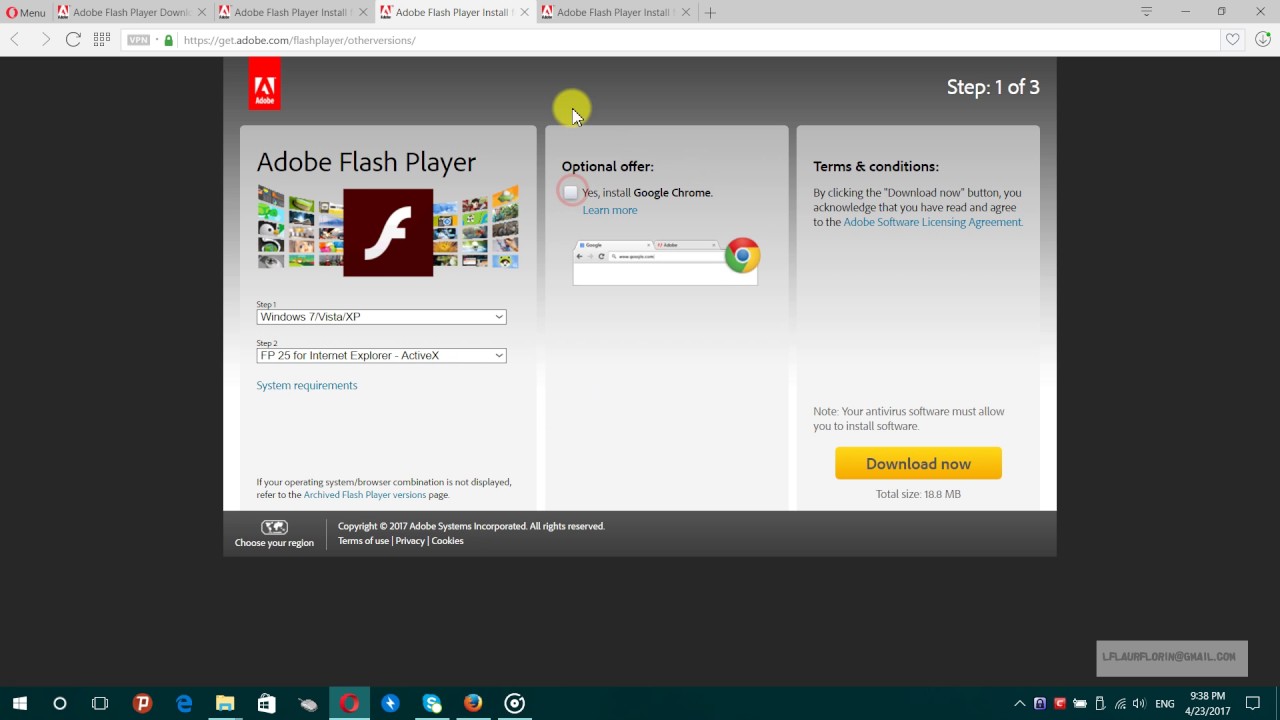 adobe flash player installer download standalone