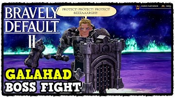 Bravely Default 2 Galahad Boss Fight in Treetop Tower Chapter 2 (Boss Fight #9)