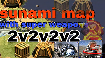Red alert 2 yuri revenge |2v2v2v2|online gameplay | tsunami map