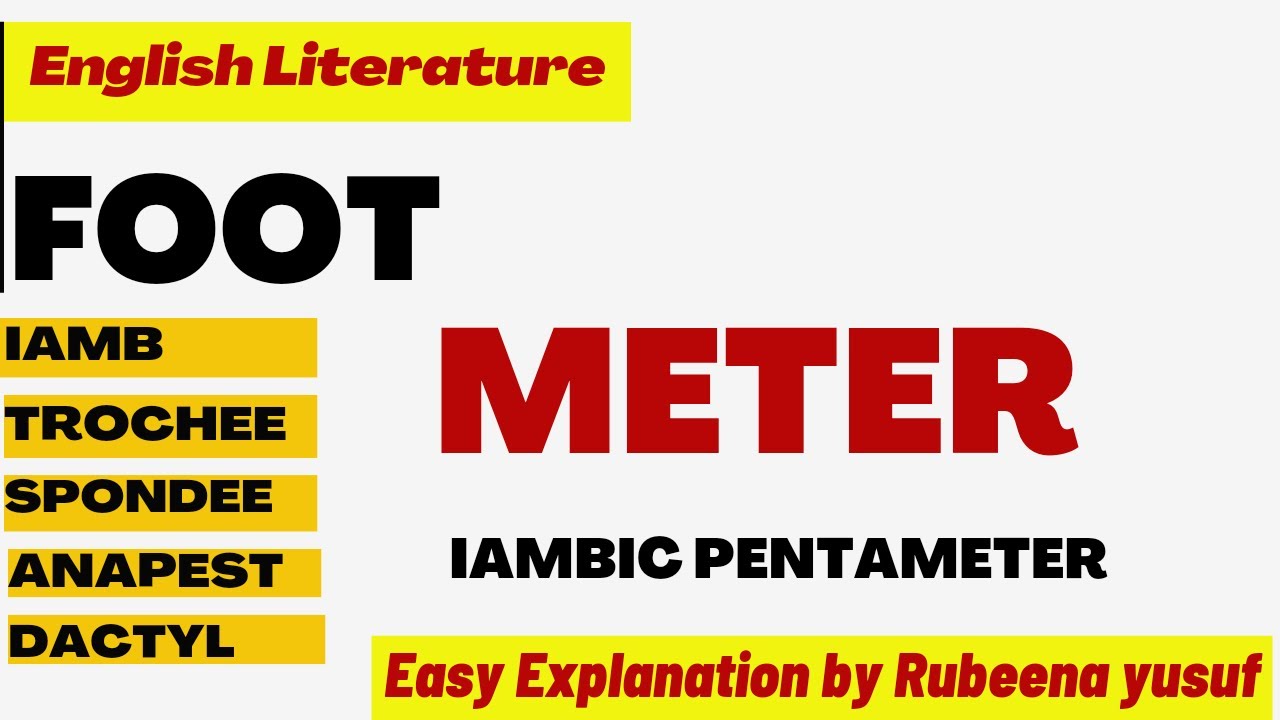 Meter in Poetry Iambic Pentameter Types of Foot Simple