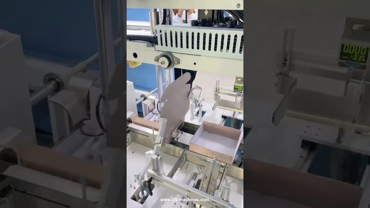 Running video of automatic tray case forming erecting making machine