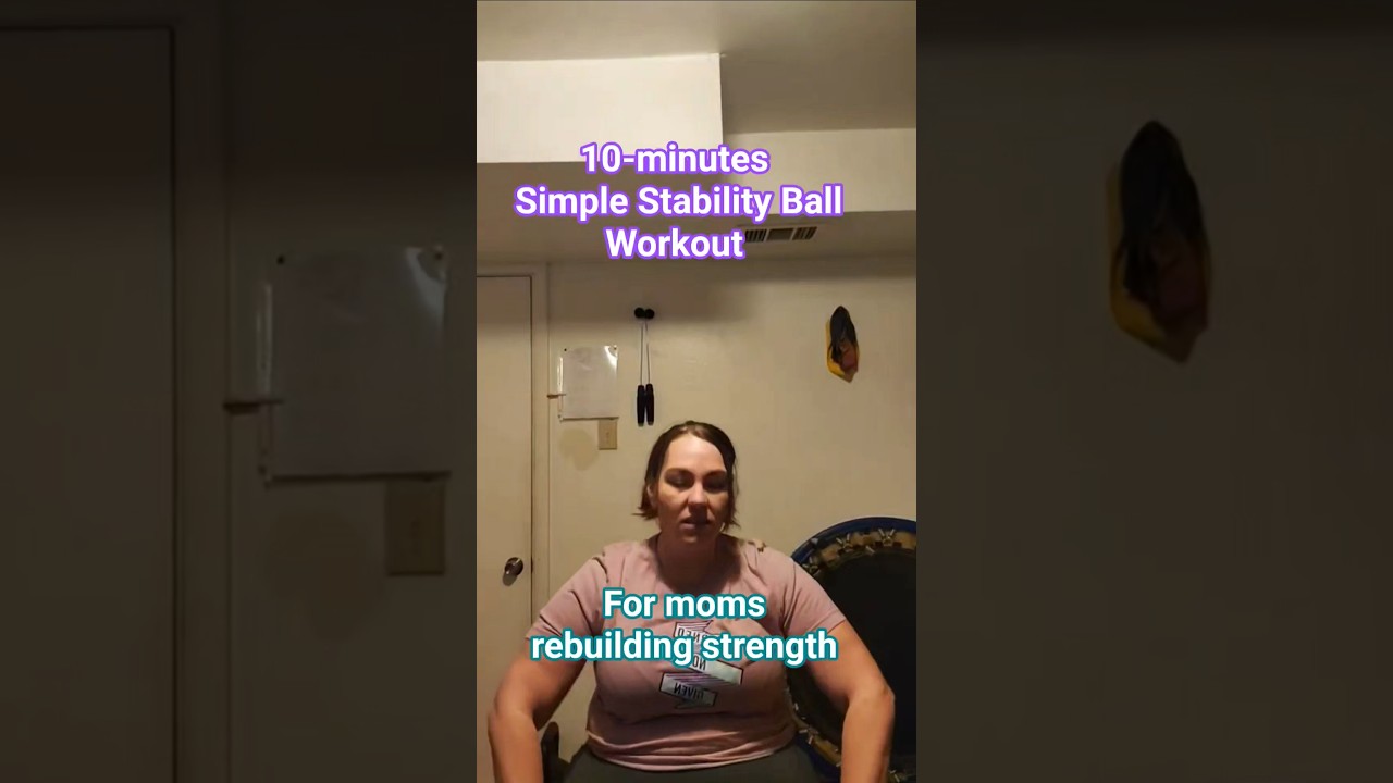 Beginner Endurance Training Warm Up | Stability Ball Moves | #momswhoworkout  #getfitforlife