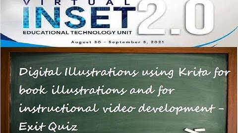 VINSET 2.0 DAY 4 ANSWER KEY | Digital Illustrations using Krita for book illustrations