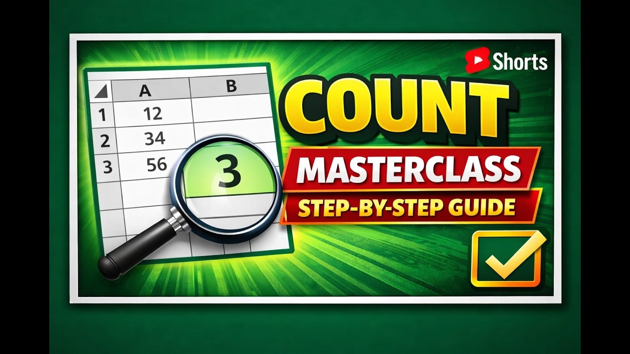 COUNT, COUNTIF, COUNTIFS Complete Tutorial | Excel 2026 - YouTube