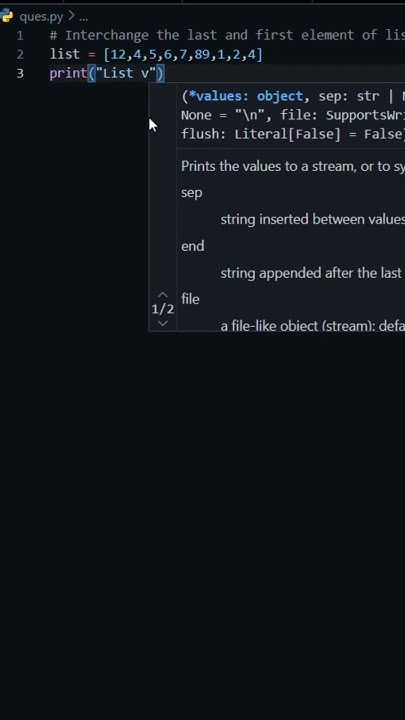 Swapping the first element with the last element #beginners # ...
