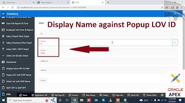 Display Name against Popup LOV ID (List of Values) in Oracle Apex | Mr Gactack