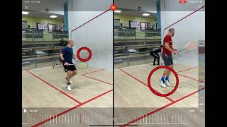 Deep backhand and T position - Student v Coach
