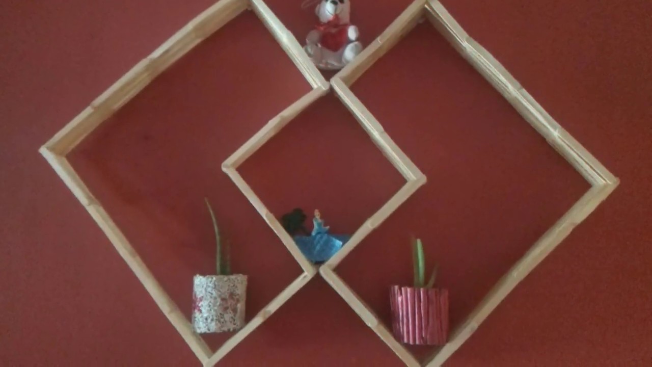 Pop-stick wall decorate magic home made craft - YouTube