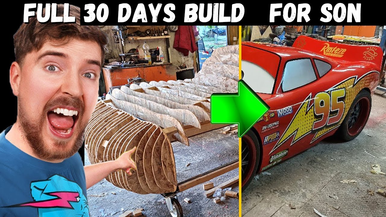 🔥🛠️ Built A Lightning McQueen In Real Life For Son From Pixar/Disney