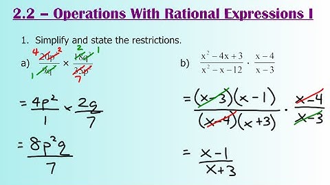 2.2 - Operations with Rational Expressions I