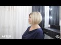 Женская стрижка боб.  Техника слои / Short women haircut . Bob haircut