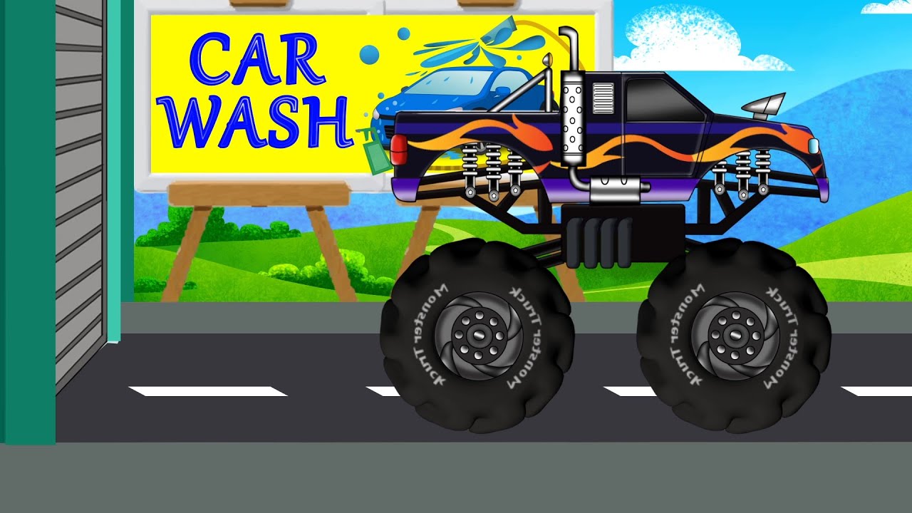 Batman Truck Get Clean In Car Wash - Monster Trucks For Kids, Batman Truck  Get Clean In Car Wash - Monster Trucks For Kid, By Kids TV