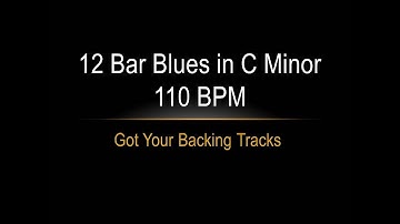 Backing Track for Guitar - 12 Bar Blues in C Minor - 110 BPM