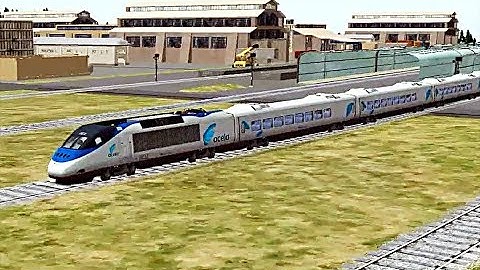 Train Sim - Mountain Pass Using Acela Express - Simulasi Kereta Api