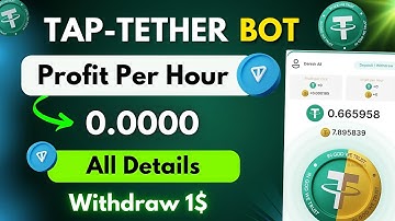 Tap Tether Bot Profit Per Hour Upgrade || Tap Tether Bot Real or Fake || Tap Tether Bot Withdrawal