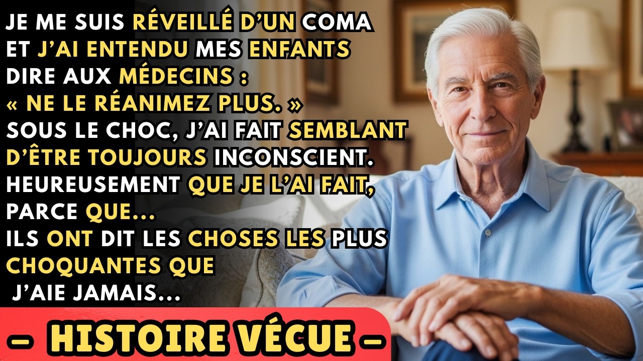 Ce matin-là, j'ai entendu mon fils aîné dire au médecin de ne pas me réanimer si mon cœur s'arrêtait. J'étais là, dans ce lit d'hôpital à Lyon, éveillé depuis des jours mais incapable de bouger ou...