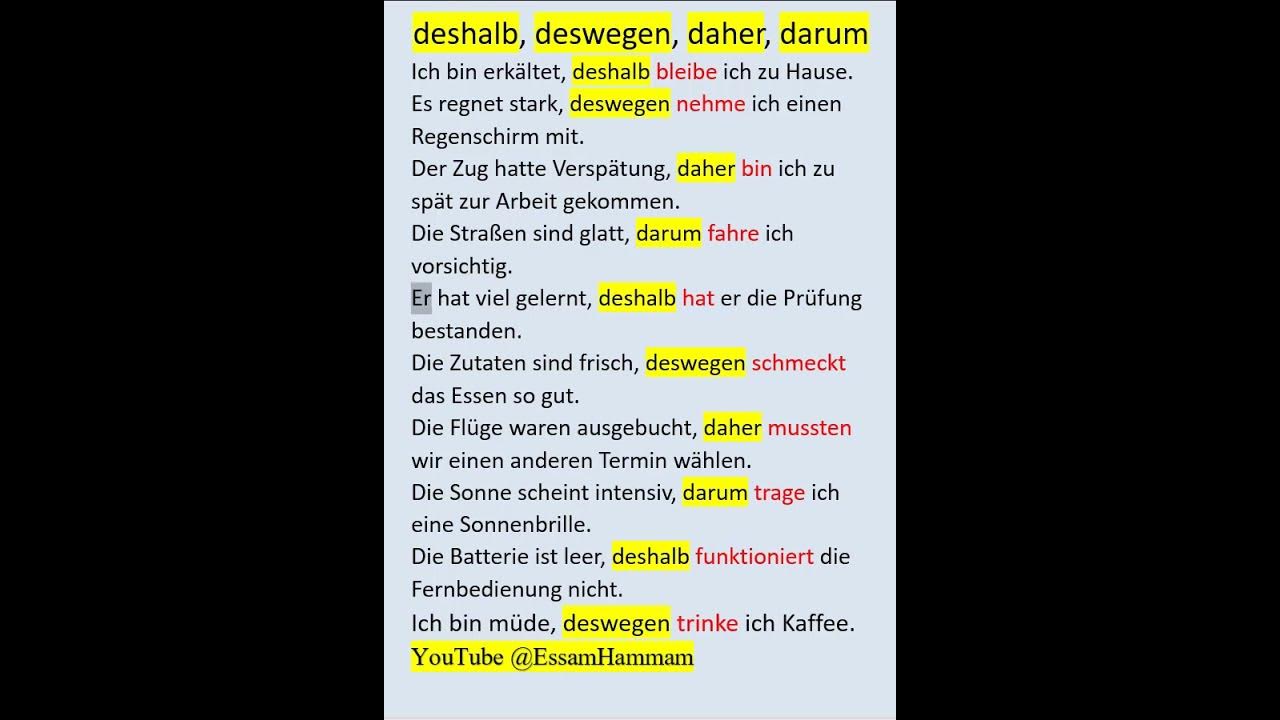 s-tze-mit-deshalb-deswegen-daher-darum-youtube