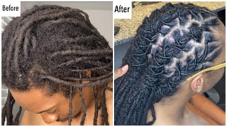How To Retwist and Style Locs/ Dreads | Retwisting Long Locs