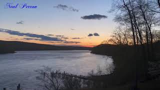 Sunset time lapse over CT River Haddam Neck CT