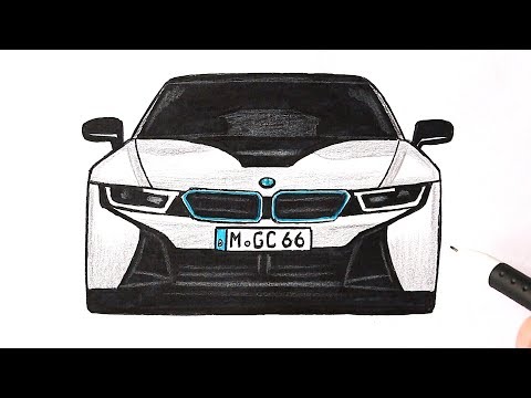 Как нарисовать машину BMW i8