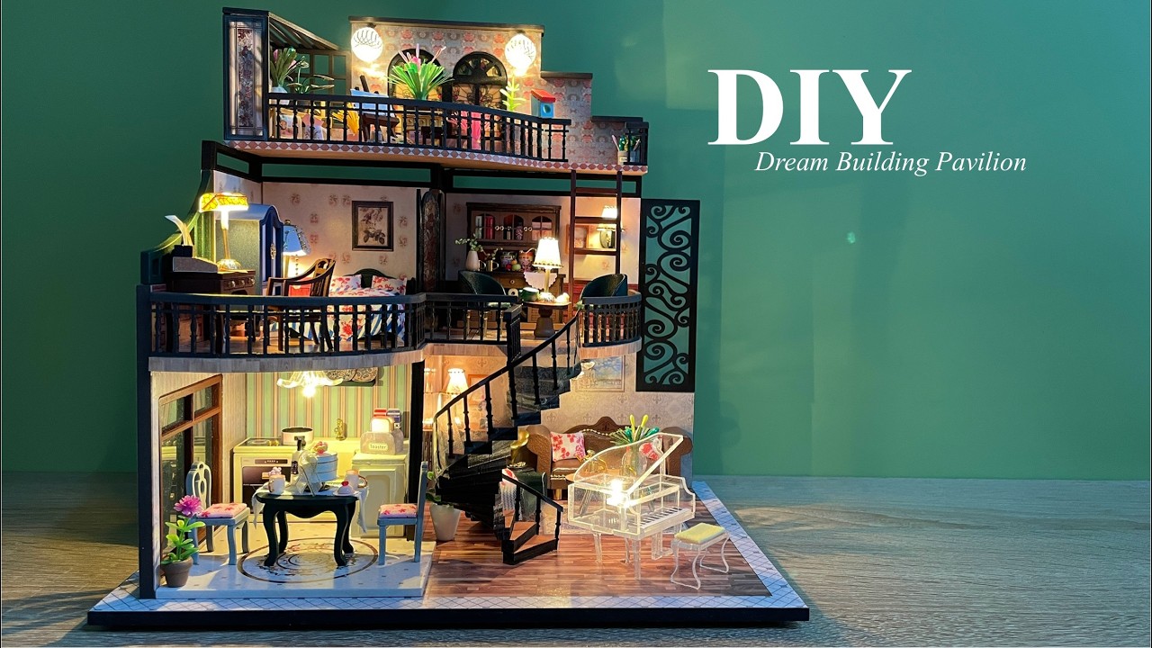Dream Building Pavilion | DIY Miniature Dollhouse Crafts | Relaxing Satisfying Video