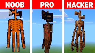 NOOB VS PRO VS HACKER VS GOD Siren Head Minecraft Pixel Art