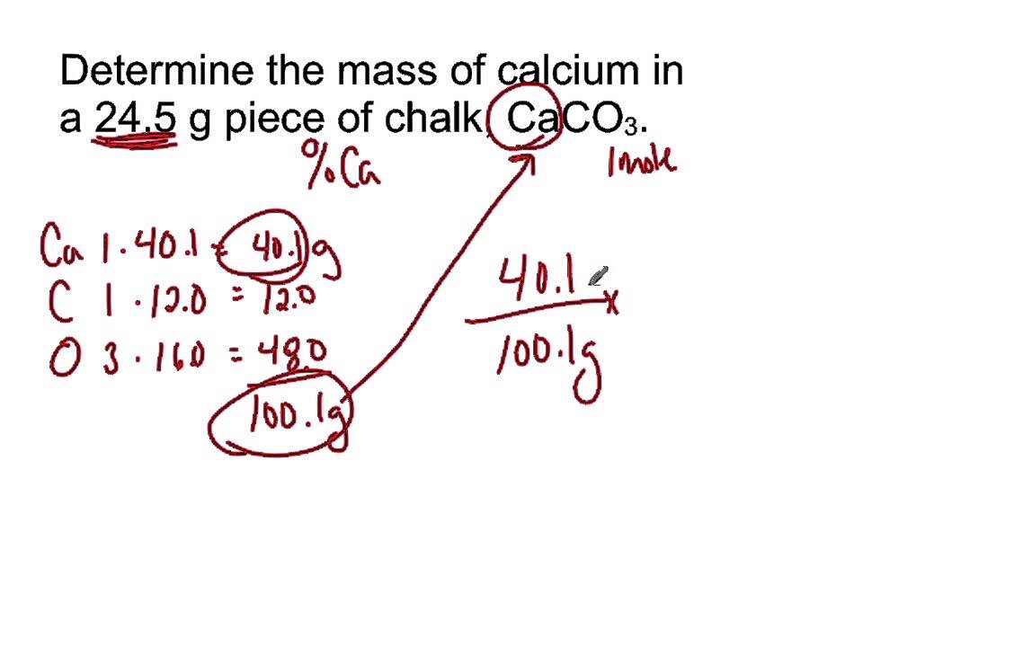 calcium carbonate molar mass number