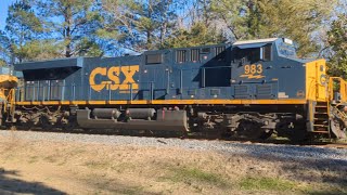 CSX L619 in Aberdeen, NC with a nice YN3 leader and an AC44 trailing