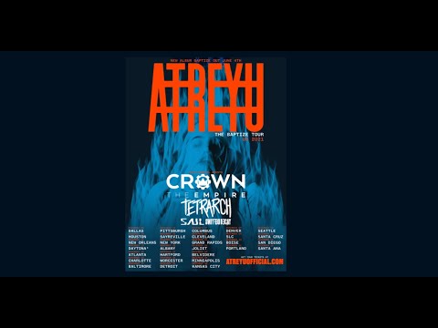 Atreyu U.S. “Baptize” tour announced with Crown The Empire, Tetrarch, Saul and Defying Decay