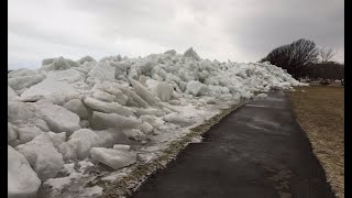 Ледяное цунами! Разрушительная мощь ледохода на Амуре! #Khabarovsk #icedrift #icetsunami