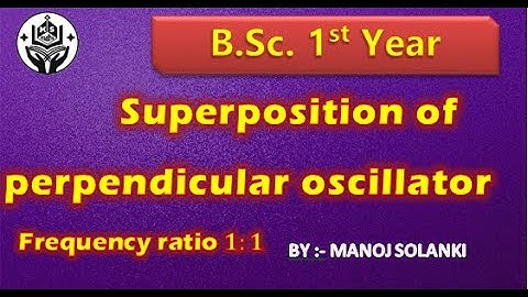 Superposition of perpendicular oscillator || Frequency ratio 1:1 || Bsc1st year wave and oscillation
