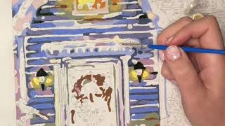 Paint by numbers winter landscape 6 - paint and chat about winter wonderland