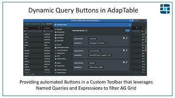 Creating Dynamic Query Buttons in AdapTable