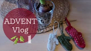 Ina Knits Advent vlog 2020 : Part 1 Knitted ornaments, snow fun & lefse baking