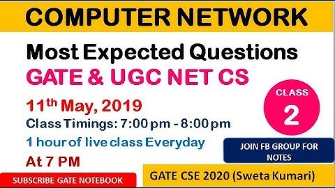 Computer Network Most Expected Questions : GATE & UGC NET CS