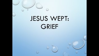 Jesus Wept Grief