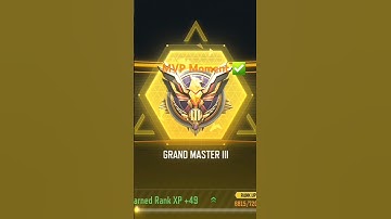 Ranked MVP Moment & promotion to Grandmaster III 🔥| codmobile