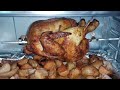 Como hacer un pollo rostizado en mi horno eléctrico oster 60 lts con función giratoria y rostizador