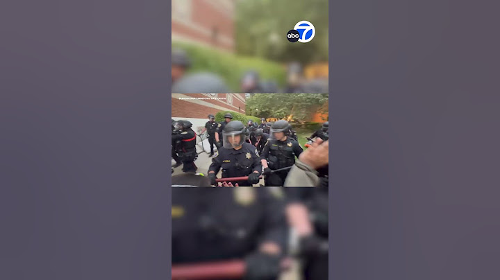 UCLA मा प्रहरी र प्यालेस्टाइन समर्थक प्रदर्शनकारीहरू बीच झडप भयो