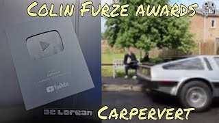 Delivered by DeLorean: Colin Furze gives me a 100k Subs Youtube Play Button // Jonny Smith