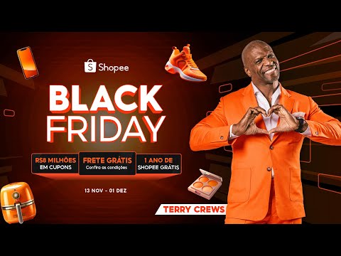 Black Friday Shopee com Terry Crews CANTANDO em português! 🧡 | #ShopeeBR