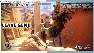 LEAVE GENJI POV | Hunters vs Charge - Countdown Cup | Overwatch League Season 2021 Week 17