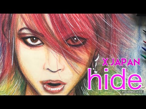 hide X JAPAN Drawing イラスト  : BGM "DOUBT '97 (MIXED LEMONed JELLY MIX Ver.4)"