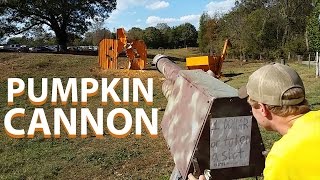 Pumpkin CANNON destroys metal!