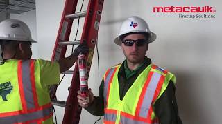 Metacaulk® 150+ Firestop Sealant Head of Wall Installation screenshot 3