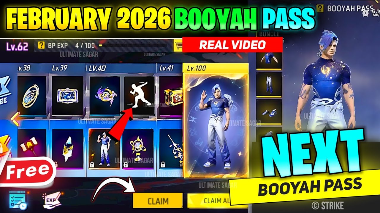 February Booyah Pass Free Fire 2026 || FF February Booyah Pass 2026 || Next Booyah Pass Free Fire